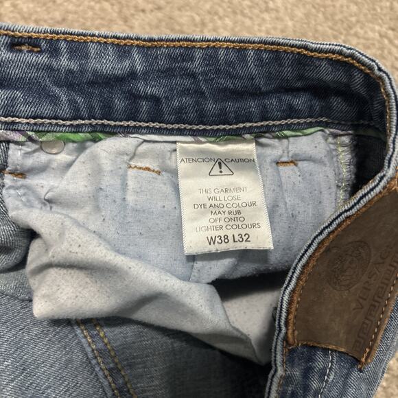 Vintage y2k Versace Super Skinny Jeans 38x32 - Picture 2 of 7